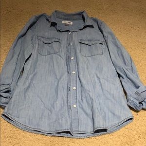 old navy denim button down